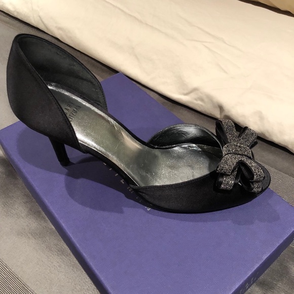 Stuart Weitzman Evening Shoe with Crystal Bow - Picture 2 of 3